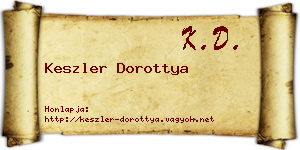 Keszler Dorottya névjegykártya